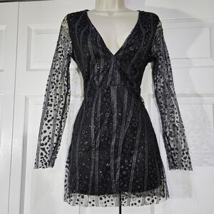 Black Lace Dress Size M
